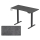 Biurko gamingowe Silver Monkey Biurko elektryczne ED-120 black + DESK MAT L Czarna